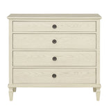 European Country Style Farmhouse 4-Drawer Dresser, Cream *