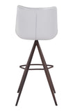 Aki Barstool (Set of 2) White & Walnut