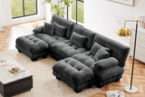 CLOUDIES 134" 3 Seater Sofa with 2 Ottomans