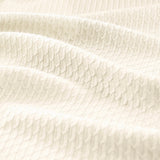 All-Season Egyptian Cotton Woven Bedding Blanket, Ivory
