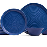 Kook Navy Ceramic Dinnerware Set, 12-Piece