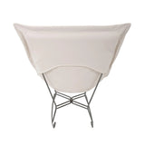 Scroll Puff Rocker Titanium- Barbet Natural/Natural