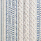 Aztec Chenille Tufted Shower Curtain, White/Navy