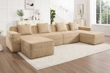 MARTHA 153" 4-Seater Sofa with 2 Ottomans