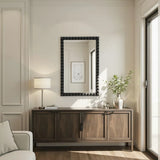 Varsha Rectangle Glossy Black Mirror