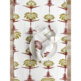 Tropical Garden Table Runner - Crimson and Chartreuse