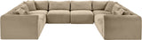 Shaggy - Fabric 8 Piece Modular U-Shaped Sectional
