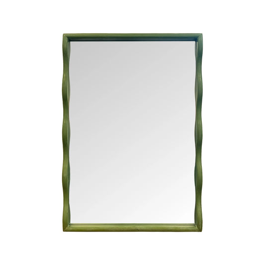 Willow Scalloped Mirror Green