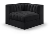 Rummi - Velvet Performance Fabric Upholstered Modular Corner Chair