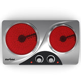 1800W Dual Burner Portable Electric Ceramic Stove