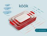 Kook Ceramic Baking Dishes Set of 3