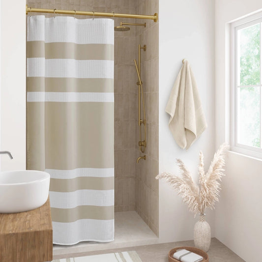 3M Scotchgard Water Repellent Shower Curtain/Tall, Taupe