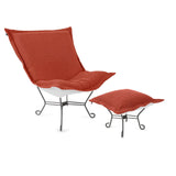 Patio Scroll Puff Chair Titanium- Alicante Coral