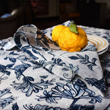 French Home Honeysuckle 59" X 78" Tablecloth - Indigo