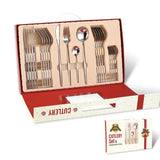 24pcs Stainless Steel Cutlery Set Gift Box