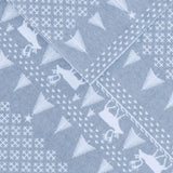 Cotton Flannel Winter Sheet Set, Winter Forest Blue