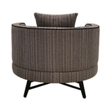Modern Stripe Round Deep Seat Lounge Swivel Chair*