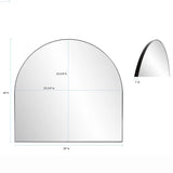 Van Buren Brushed Black Arched Mirror