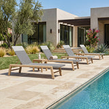 PURPLE LEAF Pool Oversized Lounge Chairs Rattan Aluminium Patio Chaise Lounge Outdoor Adjustable Recliner Finish Loungers Woven PE Sun Chairs for Poolside Deck Beach