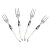 French Home Laguiole Cake Forks, Set of 4, Faux Ivory