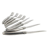 Laguiole Stainless Steel Steak Knife & Fork Set, 8pc