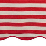 Scalloped Edge Tablecloth - Striped