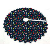 Printed Scalloped Christmas Tree Skirt