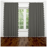 Scallop Luxurious Polyester Curtain (Set of 2)