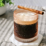 10 oz Rose Gold Hobnail Beaded Glasses Set of 6