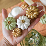 Sage Green Pumpkin Place Card Holder Set of 6