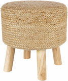 Tagaytay Natural Wood Stool Ottoman - Clearance