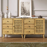 Wholesale Storage Cabinet with a Basket Weave Wooden Door & 3 Drawers