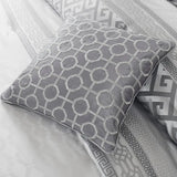 Wholesale Greek Key Traditional 7-Piece Comforter Set, Soft Grey