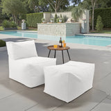 Outdoor Pouf Bench- Seascape Natural