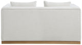 Alfie - Linen Textured Fabic Loveseat