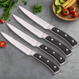 Elite Set of 4 Steak Knives - Black