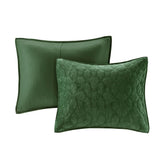Velvet 3-Piece Quilt Set, Green