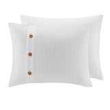 Waffle Weave Comforter/Duvet Cover Mini Set, White
