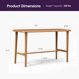 PURPLE LEAF Outdoor Bar Table Patio Dining Table Coffee Kitchen Breakfast Bistro Pub Bar Table for Patio Poolside