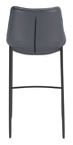 Magnus Barstool (Set of 2) Dark Gray & Black