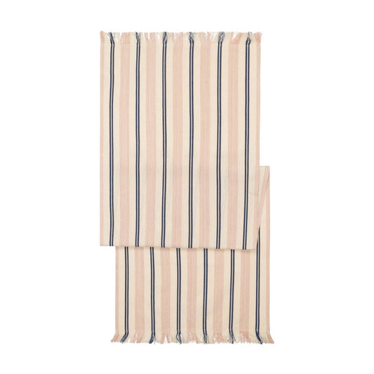 French Home Cream, Blue and Pink Table Runner