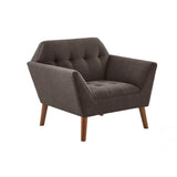 Modern Mid-Century Accent Arm Chair, Charcoal Gray *