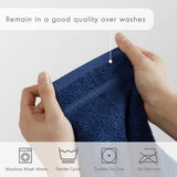 400GSM Plush Terry Quick Dry 100% Cotton Towel Set, Indigo