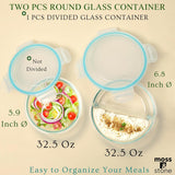 4-Pack Round Glass Food Storage Containers