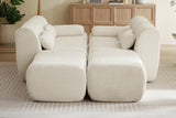 FLOVEX 141" 4-Seater Sofa with 2 Ottomans