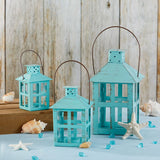 Vintage Blue Distressed Lantern - Extra Large