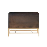 Modern Accent Cabinet Contemporary Chest, Gold Base *