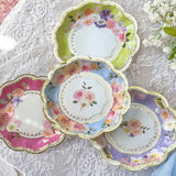 7" Assorted Premium Paper Plates Set of 16