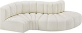 Arc - Faux Leather 4 Piece L-Shaped Modular Sofa