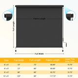 Solar Crank Outdoor Roller Shade with Teslin, No Cassette